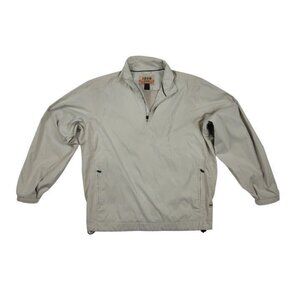 IZOD XFG X-Treme Function Golfwear ¼ Zip Pull on Jacket Mesh Lining X-Large Beig